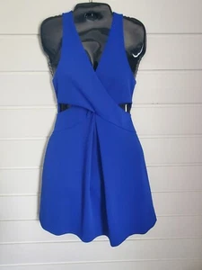 EXPRESS BLAUES FIT AND FLARE KLEID MIT KREUZ UND QUEREM AUSSCHNITT Gr. 2 NEU MIT ETIKETT! SEXY!!! - Bild 1 von 14