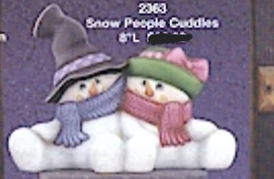 Snowman Cuddles Ready to Paint, Unpainted, You Paint Ceramic Bisque - Picture 1 of 2
