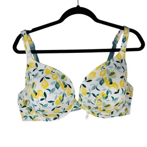 Cacique Lemon Print Underwire Bra Size 40 DD Cotton/Nylon/Spandex - Picture 1 of 7