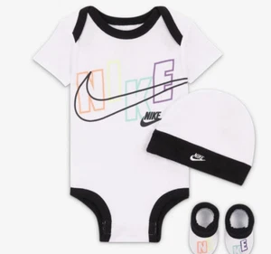 Neu Nike ""Now You See Me"" Baby 3-teiliger Body Größe 0-6 M - Bild 1 von 2