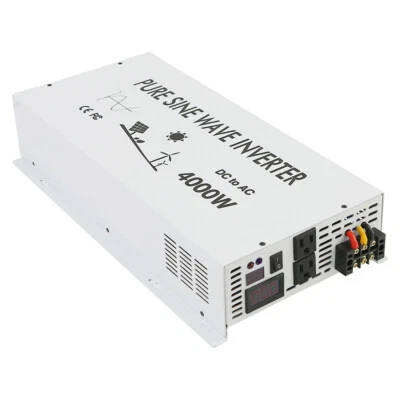 WZRELB 4000W 24VDC to 120VAC Off Grid Pure Sine Wave Inverter Converter White rv - Image 1 of 4