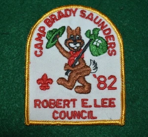 BOY SCOUT CAMP PATCH - 1982 CAMP BRADY SAUNDERS - ROBERT E. LEE COUNCIL - Picture 1 of 3