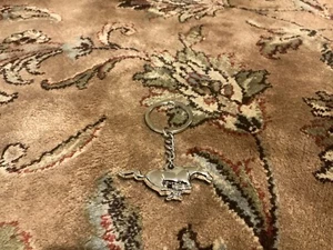 Ford Mustang Pony Logo Silver Car Keychain Muscle Car - Picture 1 of 4