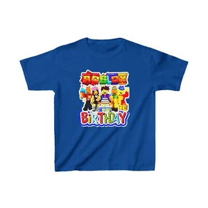 Roblox Inspired Happy Birthday T-Shirt For Kids - Picture 1 of 6