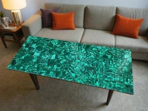 36"x24" Natural Malachite Dining Table Elegant Modern Dining Room Homes & Office - Picture 1 of 8
