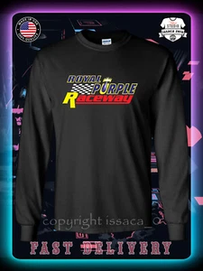 Neu Royal lila Raceway Logo Herren Langarm American Issaca T-Shirt - Bild 1 von 13