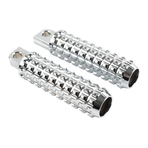 Chrome Foot Pegs Pedals Footpegs For Harley Dana Softtail Sportster - Picture 1 of 6