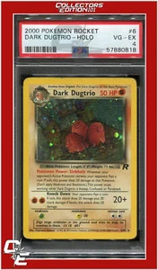 Team Rocket 6 Dark Dugtrio Holo PSA 4 - Foto 1 di 2