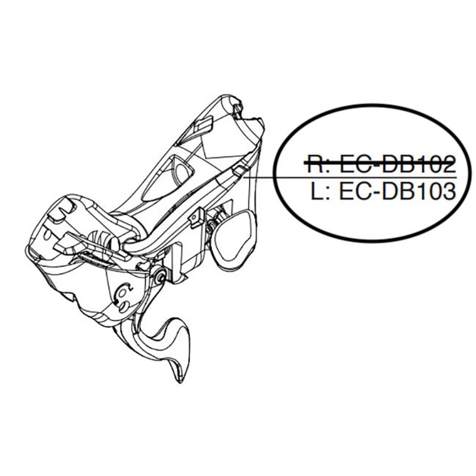Campagnolo Record/Super Record 12Speed Left Hand Ergopower Shifter Body EC-DB103 - Image 1 of 1