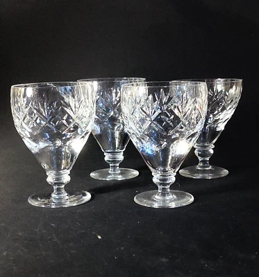 WEBB CORBETT GEORGIAN WATER GLASSESS, Cut Lead Crystal, 4 3/4", ENGLAND, 4PC - Image 1 of 4