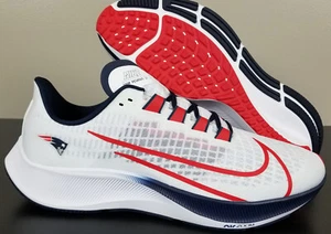 NIKE AIR ZOOM PEGASUS 37 "NEW ENGLAND PATRIOTS" WHITE BLUE CZ5456-100 (SIZE 15) - Picture 1 of 15
