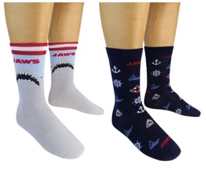 Jaws 2 Pack Novelty Socks Shark Attack Movie Unisex - Picture 1 of 1