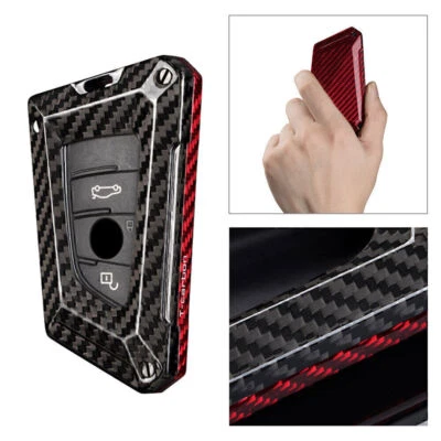 Carbon-Faser-Rot-Schwarz-Schlüsselkastenabdeckung für BMW X1 X2 X3 X4 X5 X6 F15 - Bild 1 von 4