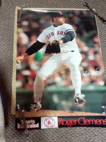 VERY RARE! ROGER CLEMENS BOSTON RED SOX 1989 SPORTS ILLUSTRATED POSTER Cover