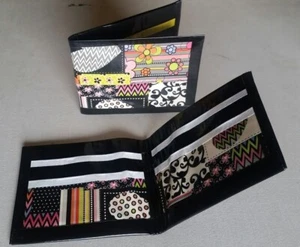 Cartera Pato Cinta Conducta Doble Plegable Patchwork - Imagen 1 de 1
