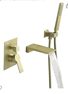 Shamanda Luxus Duschset, Wasserfall Brushed GOLD L901-3 - Bild 1 von 8