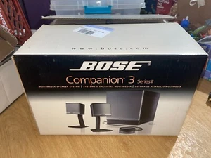 Bose Companion 3 Series II Multimedia Speaker System Black PC Speakers With Box! - Picture 1 of 14