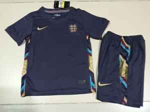 2024 England Euro Kids Full Kit Away Purple Football Kit Soccer Jersey 