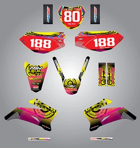 Full Custom Graphic Kit Yamaha TTR 110 - 2008 / 2015 NEON style stickers - Picture 1 of 2