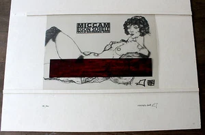 AFFICHE,LITHO de EGON SCHIELE MICCAM Expo de la Villa DICONDRA 2008 numéroté - Picture 1 of 12