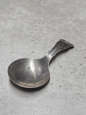 Cuchara georgiana de plata esterlina 1830 caddy té concha pequeña Birmingham  Foto 1 de 4