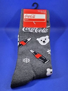 1 Pair Coca-Cola Socks Christmas Coke Bear - Size 6-12 - Licensed Socks - Bild 1 von 4