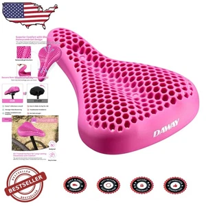 Coprisedile Bici Deluxe Silicone Gel Imbottito Antiscivolo Universale Comfort Ciclismo - Foto 1 di 9