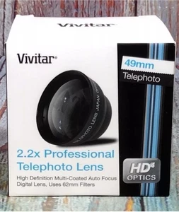 Vivitar 49MM 2.2x Professional Telephoto Lens - Brand New - Picture 1 of 9