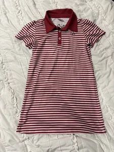 Prodoh Performance Fishing Game day Dress Girls Size 12 Red and White stripe - Picture 1 of 3