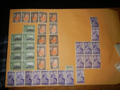 Lote 39 Selos Vintage de HONG KONG NÃO USADOS NUNCA ARTICULADOS ESTOQUE ANTIGO REVENDEDOR - Imagem 1 de 4