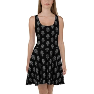 Ankh Egyptian Occult Skater Dress for Women Hieroglyphic Gothic Gift - Picture 1 of 34
