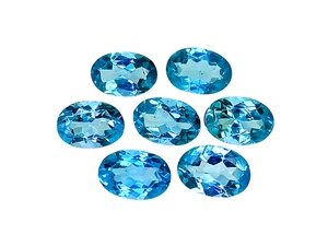 3.88cts Azul Natural Apatita Ovalado 7 PIEZAS Corte Piedras Preciosas Sueltas "ver video" - Imagen 1 de 3
