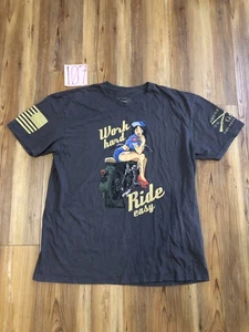 Camiseta Grunt Estilo USA Patriot Gris Motocicleta Trabajo Duro Montar Camisa Adulto Talla XL - Imagen 1 de 21