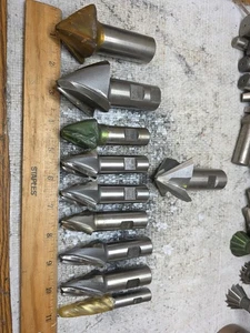 10 Stück Asstd. Konischer HSS Kegelschaftfräser - verschiedene Größen 7° bis 45° Kegel - Bild 1 von 13