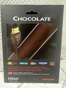 New Audioquest Chocolate HDMI 4k, HDR, HDCP 2.2, UltraHD 4 meter HDMCHO05 cable - Picture 1 of 13
