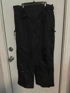 Columbia Men's Black Nylon Vintage Outdoor Ski Snow Zip W/Belt Dbl. Leg Pants XL - Picture 1 of 11