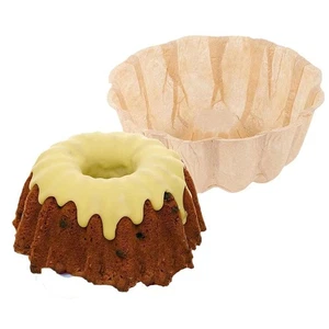 25 Pcs Oil-proof Paper Bundt Cake Pan Heat-resistant Cupcake Liner Air Fryer - Picture 1 of 10