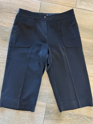 Pantalones negros recortados de pierna ancha del mercado negro de la Casa Blanca talla 6 Foto 1 de 4