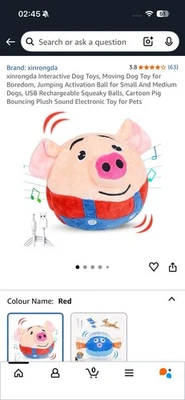 Cartoon Pig Bouncing Plush Sound Electronic Toy for Pets