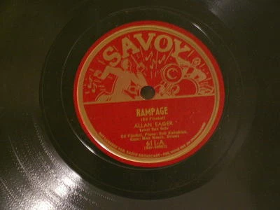 ALLEN EAGER Rampage / Booby Hatch Ed Finckel Max Roach Savoy 10" 78 rpm — 第 1/3 张图片