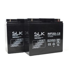 2 x 12V 22AH PRIDE GO GO ELITE TRAVELLER PLUS MOBILITY SCOOTER BATTERIES