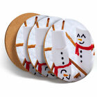 4 Set - Marshmallow Men Christ Coasters - Kitchen Drinks Coaster Gift #12425