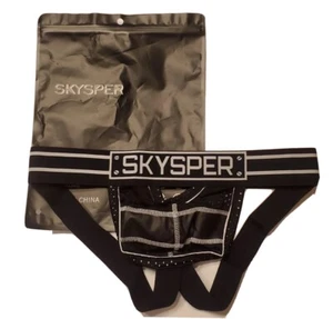 Skysper Jockstrap Men's Size MEDIUM Black Gym Athletic Supporter Underwear - Imagen 1 de 5