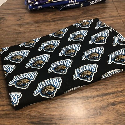 Fabric Vintage 1995 NFL Jacksonville Jaguars￼ cotton 2.25+ yards 84" x 58" - Image 1 of 4