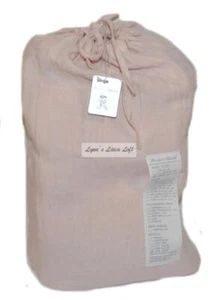 RACHEL ASHWELL Couture Prairie Whipstitch Blush Soft Pink KING DUVET Linen $420 - Picture 1 of 6