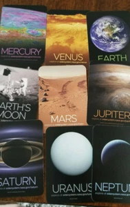 2019 SDCC COMIC CON EXCLUSIVE NASA PLANET CARD SET OF 9 EARTH MARS VENUS MOON - Picture 1 of 1