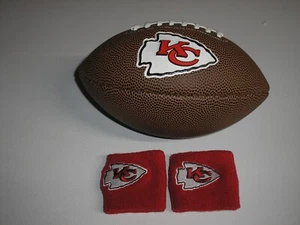 NFL Kansas City Chiefs Lot Mini Football & small kids wrist bands Free SHIPPING - Picture 1 of 5