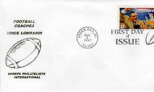 VINCE LOMBARDI, FDC, SPI CACHET, GREEN BAY, WI 1997 FDC10311 - Picture 1 of 1