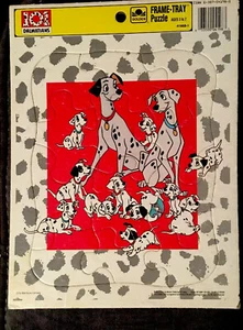 VINTAGE WALT DISNEY 101 DALMATIANS GOLDEN FRAME-TRAY PUZZLE - Picture 1 of 1