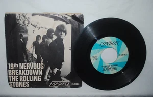 The Rolling Stones, 19TH NERVOUS BREAKDOWN, 45 rpm record, VG+, pic sleeve F/G - Picture 1 of 2